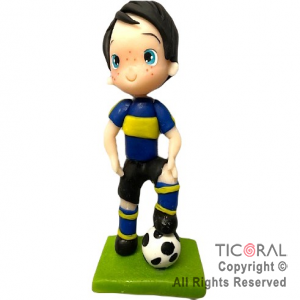 ADORNO JUGADOR FUTBOL BOCA A. PORCELANA FRIA x 1